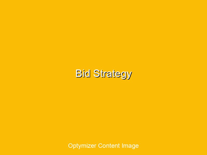 Bid strategy dashboard showing automated bidding optimization