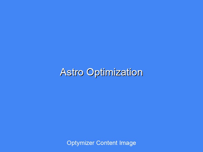 Astro + optimization approach showing sub-2-second load times